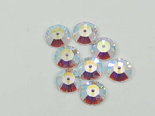 72 pcs. 20ss (5mm) CRYSTAL AB SEW ON FLATBACK European Rhinestones